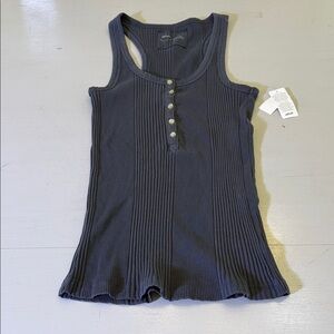 Aerie's Dark Grey Ribbed Tank Top Size Small